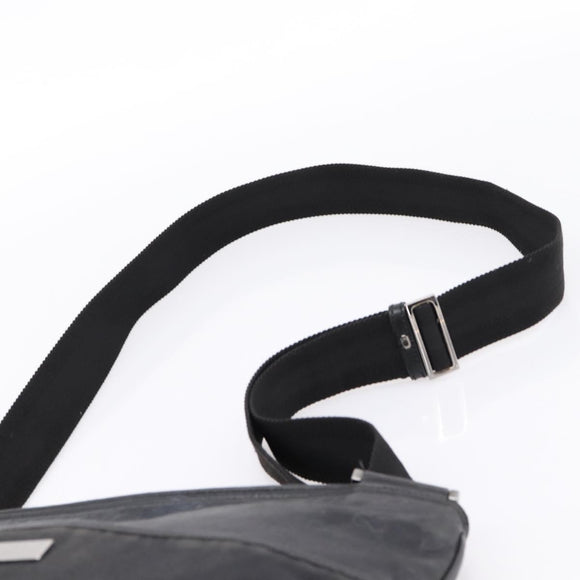 GUCCI GG Canvas Guccissima Shoulder Bag Canvas Black Silver 161822 Auth 200724