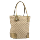 GUCCI GG Canvas Pretty Tote Bag Beige Gold 181779 Auth 200725A-1