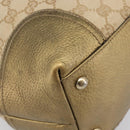 GUCCI GG Canvas Pretty Tote Bag Beige Gold 181779 Auth 200725A-11