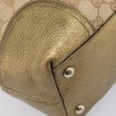 GUCCI GG Canvas Pretty Tote Bag Beige Gold 181779 Auth 200725A-13