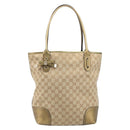 GUCCI GG Canvas Pretty Tote Bag Beige Gold 181779 Auth 200725A-2