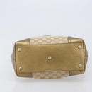 GUCCI GG Canvas Pretty Tote Bag Beige Gold 181779 Auth 200725A-9