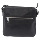 GUCCI GG Emboss Shoulder Bag Leather Black Silver 406410 Auth 200726-2