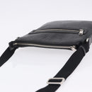 GUCCI GG Emboss Shoulder Bag Leather Black Silver 406410 Auth 200726-7