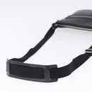 GUCCI GG Emboss Shoulder Bag Leather Black Silver 406410 Auth 200726-8