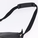 GUCCI GG Emboss Shoulder Bag Leather Black Silver 406410 Auth 200726-9