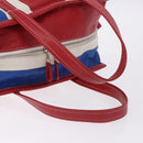 BALENCIAGA Bazaar Shopper Hand Bag Leather 2way Red Silver 443096 Auth 200727A-10
