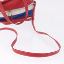 BALENCIAGA Bazaar Shopper Hand Bag Leather 2way Red Silver 443096 Auth 200727A-12