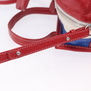 BALENCIAGA Bazaar Shopper Hand Bag Leather 2way Red Silver 443096 Auth 200727A-15