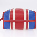 BALENCIAGA Bazaar Shopper Hand Bag Leather 2way Red Silver 443096 Auth 200727A-16