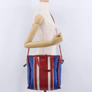 BALENCIAGA Bazaar Shopper Hand Bag Leather 2way Red Silver 443096 Auth 200727A-32