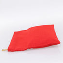 FENDI Zucca Canvas Clutch Bag Red Gold Auth 200728A-4