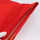FENDI Zucca Canvas Clutch Bag Red Gold Auth 200728A-5