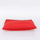 FENDI Zucca Canvas Clutch Bag Red Gold Auth 200728A-6