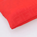 FENDI Zucca Canvas Clutch Bag Red Gold Auth 200728A-14