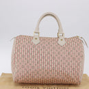 LOUIS VUITTON Mini Lin Croisette Speedy 30 Hand Bag Pink M95501 LV Auth 200729A-28