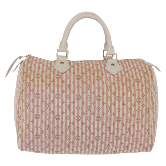LOUIS VUITTON Mini Lin Croisette Speedy 30 Hand Bag Pink M95501 LV Auth 200729A