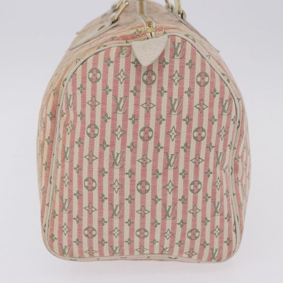 LOUIS VUITTON Mini Lin Croisette Speedy 30 Hand Bag Pink M95501 LV Auth 200729A