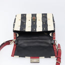 VALENTINO Rock Studs Hand Bag Leather 2way Red Gold Auth 200731V-23