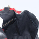 VALENTINO Rock Studs Hand Bag Leather 2way Red Gold Auth 200731V-24