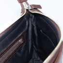 BURBERRY Nova Check Shoulder Bag Canvas Beige Silver Auth 200733-18