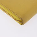 Miu Miu Long Wallet Leather Yellow Gold Auth 200735A-16