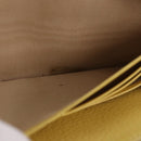 Miu Miu Long Wallet Leather Yellow Gold Auth 200735A-23