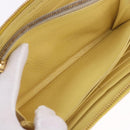 Miu Miu Long Wallet Leather Yellow Gold Auth 200735A-25