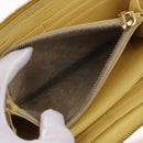 Miu Miu Long Wallet Leather Yellow Gold Auth 200735A-11