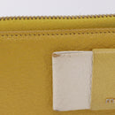 Miu Miu Long Wallet Leather Yellow Gold Auth 200735A-3