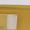 Miu Miu Long Wallet Leather Yellow Gold Auth 200735A-4