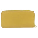 Miu Miu Long Wallet Leather Yellow Gold Auth 200735A-5