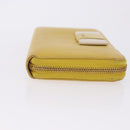 Miu Miu Long Wallet Leather Yellow Gold Auth 200735A-6