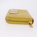 Miu Miu Long Wallet Leather Yellow Gold Auth 200735A-7