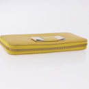 Miu Miu Long Wallet Leather Yellow Gold Auth 200735A-8