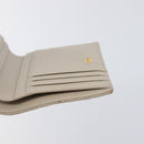 Christian Dior Cannage Caro Dahlia Wallet Lamb Skin Beige Gold Auth 200738A-15