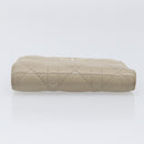 Christian Dior Cannage Caro Dahlia Wallet Lamb Skin Beige Gold Auth 200738A-7
