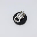 CHANEL Earring plastic Black CC Auth 200741V-3