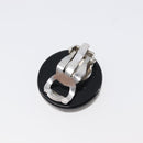 CHANEL Earring plastic Black CC Auth 200741V-8