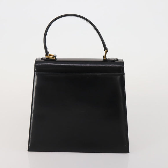 SAINT LAURENT Hand Bag Leather 2 Set Black Auth 200742