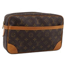 LOUIS VUITTON Monogram Compiegne 28 Clutch Bag M51845 LV Auth 200743-1