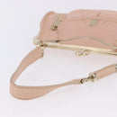 CELINE Shoulder Bag Leather Pink Gold Auth 200745V-11