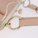 CELINE Shoulder Bag Leather Pink Gold Auth 200745V-13