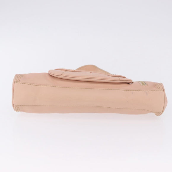 CELINE Shoulder Bag Leather Pink Gold Auth 200745V