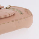 CELINE Shoulder Bag Leather Pink Gold Auth 200745V-17