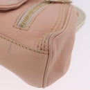 CELINE Shoulder Bag Leather Pink Gold Auth 200745V-19