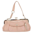CELINE Shoulder Bag Leather Pink Gold Auth 200745V-2