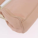 CELINE Shoulder Bag Leather Pink Gold Auth 200745V-20