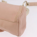 CELINE Shoulder Bag Leather Pink Gold Auth 200745V-21