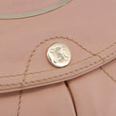 CELINE Shoulder Bag Leather Pink Gold Auth 200745V-22